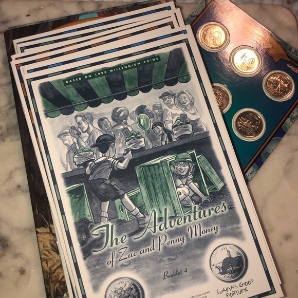 1999 The Adventures of Zach and Penny Money Canadian Quarter Collection & Books - Picture 3 of 6